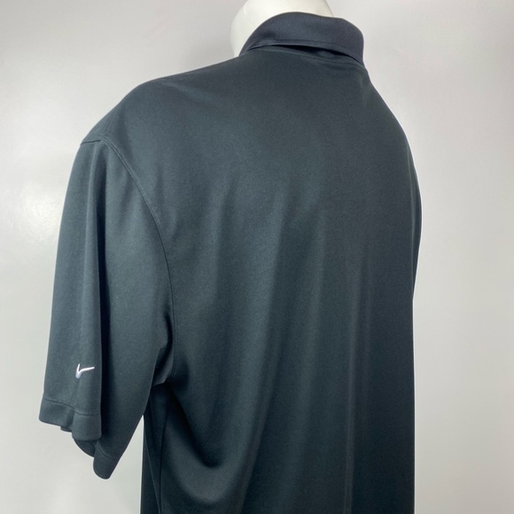 Nike Polo Shirt Mens XL Black Collared Dri-Fit Button Haymakers for hope - Picture 3 of 9